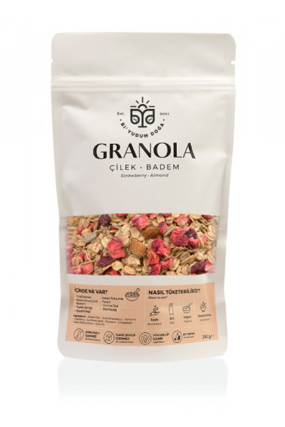 El Yapımı Granola Çilek - Badem